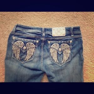 Miss me Boot cut Angle wing bling jeans