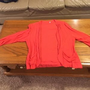 Pinkish red blouse