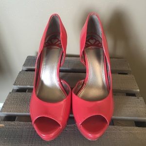 Fergalicious Peep Toe Platform Heel