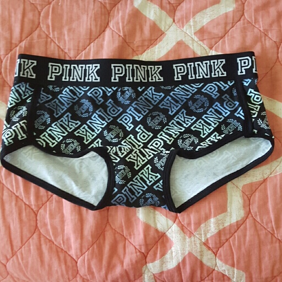 HTF VS PINK S logo band boyshorts - Picture 1 of 1