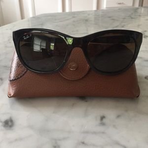 Tortoise shell Ray Bans with slight cat eye!