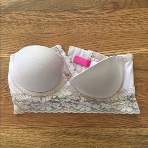Victoria's Secret pink strapless bra