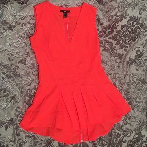 H&M neon pink peplum tank top