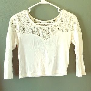 White Lace Crop top
