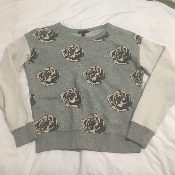 J crew pop art flowers sweatshirt