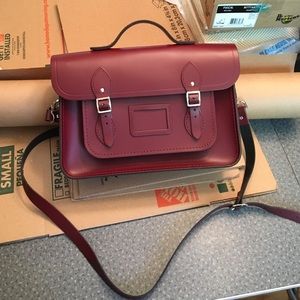 Cambridge Satchel Co. 13 inch "Batchel"- oxblood.