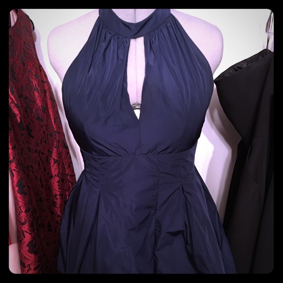 BCBGGeneration Halter Low Back Dress in Galaxy