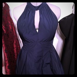 BCBGGeneration Halter Low Back Dress in Galaxy