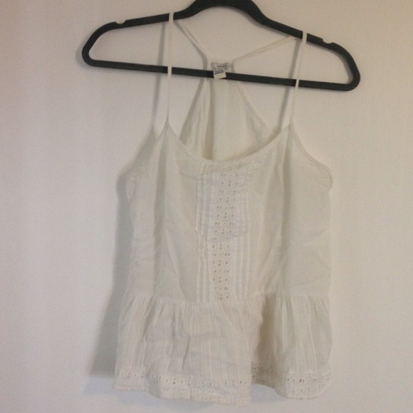White racer back top