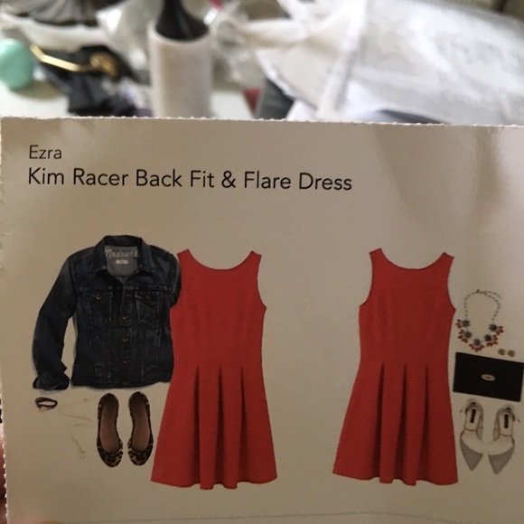 Ezra Fit and Flare Razor Back Dress - Picture 2 of 3