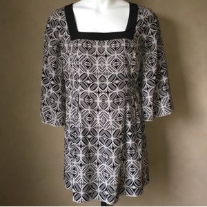 Black & Grey Silk Tunic