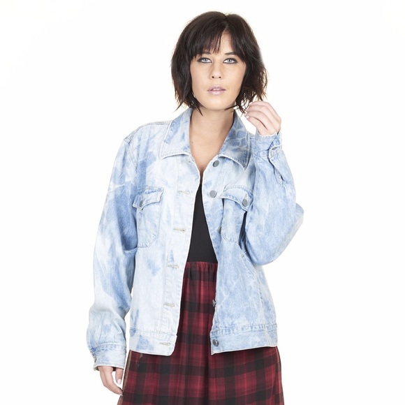 True Vintage 1980s Stone Washed Denim Jacket - Picture 1 of 3