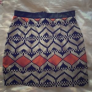 Tribal print mini skirt