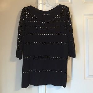 7th Avenue Design Studio Studded Tunic Sweater