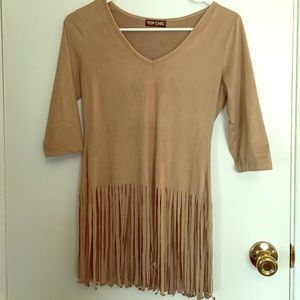 Tan Suede top