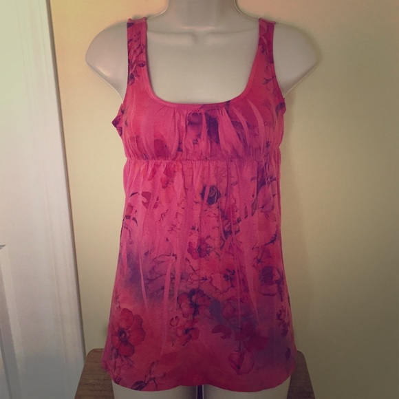 Pink floral tank