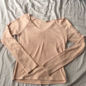 Pink/nude long sleeve top