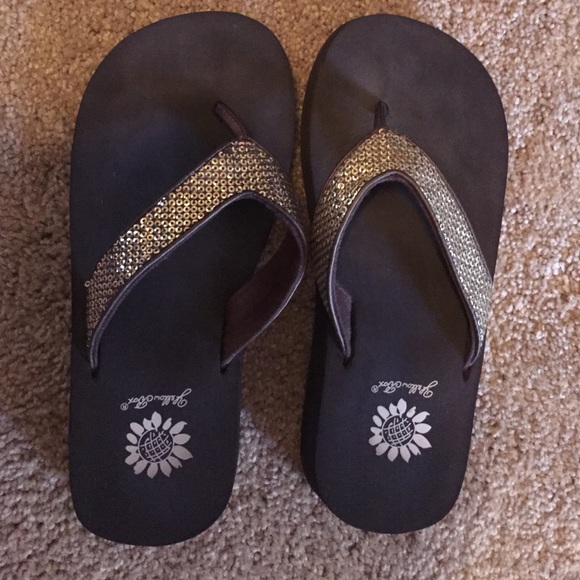 Yellow Box Flip Flops!