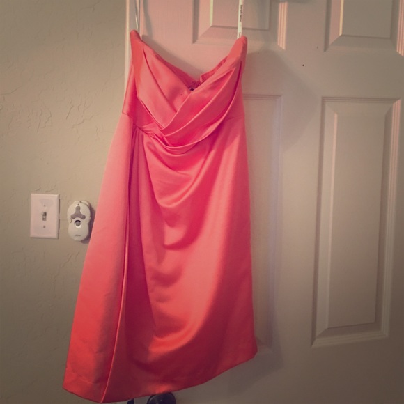 David's bridal coral dress