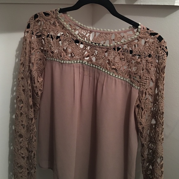 Long sleeve nude shirt