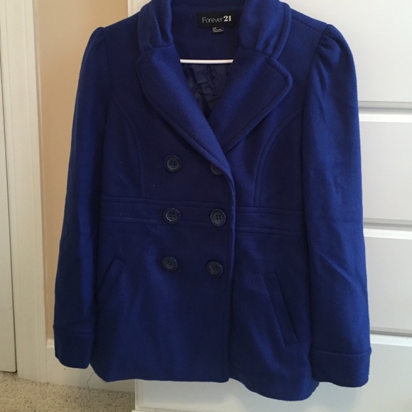 Royal blue pea coat