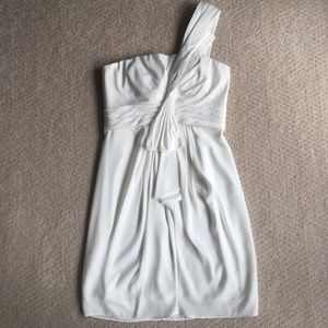 BCBG white one shoulder dress size 4