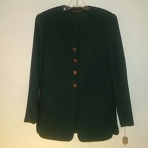 Tahari Jacket Teal Green size 4