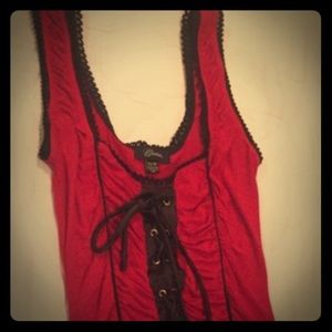 Guess tank with lace up detail