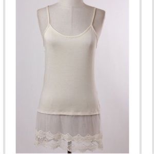 Cream lace extender