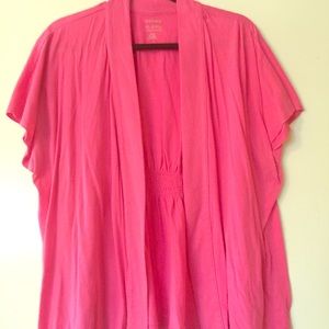 Lane Bryant 18/20 Hot Pink Cotton Modal Cardigan