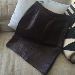 Yves Saint Laurent Leather Pencil Skirt