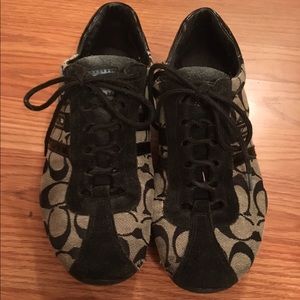 Coach Black Lace-Up Sneakers, 8.5