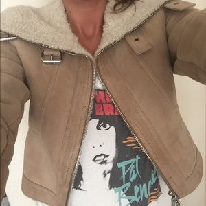 CELINE shearling jacket cropped