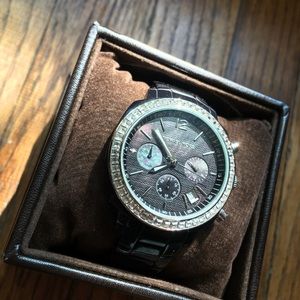 Michael Kors Black Acrylic Chronograph Watch