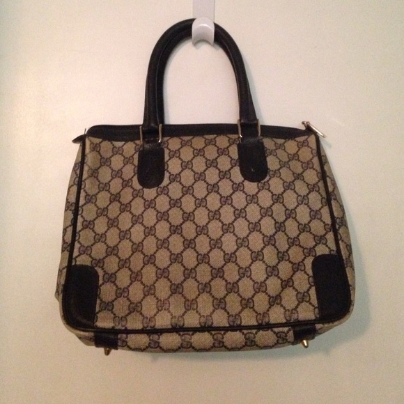 Authentic Navy & Gray Gucci handbag