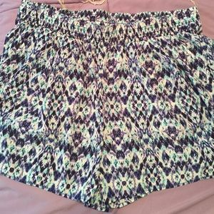 Blue and Purple Blouse-Like Shorts