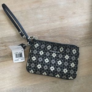 Leather Coach wristlet new with tags
