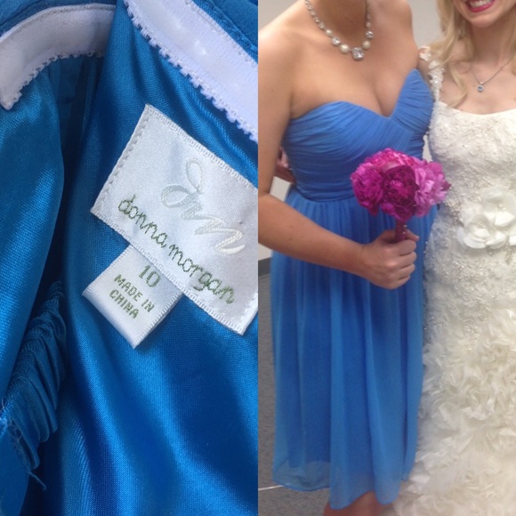Donna Morgan 'Morgan' Strapless Silk Chiffon Dress