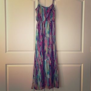 Watercolor maxi dress
