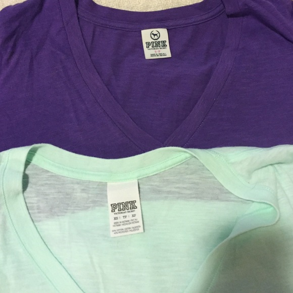 Two Victoria secret tees. Like new. One sm one xs - Picture 2 of 2