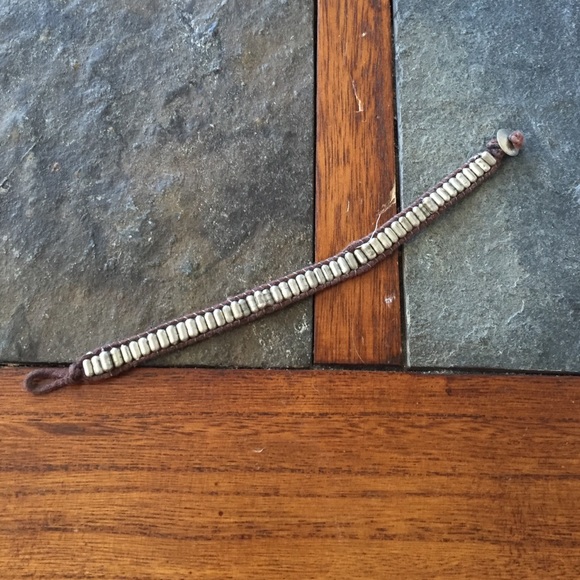 Rope and metal bracelet