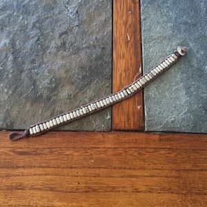 Rope and metal bracelet