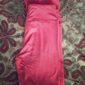 Heathered coral/pink OS Lularoe leggings