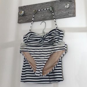 J. Crew Nautical Tankini
