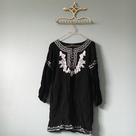 Black and white boho tunic