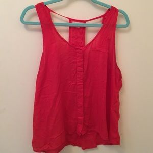 Red cutout tank top
