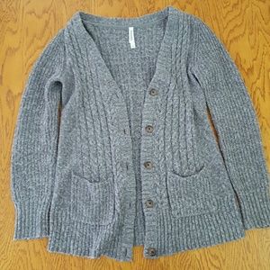 Aeropostale Gray Knit Cardigan