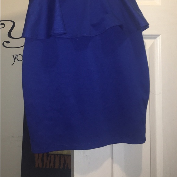 cobalt peplum dress - Picture 2 of 2