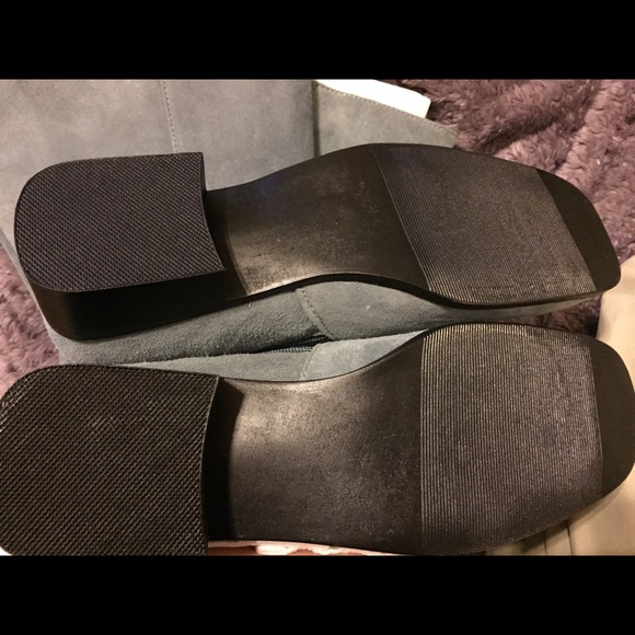 Silhouettes Wide Calf Suede Blue Boots NWOB Sz 7M - Picture 2 of 2