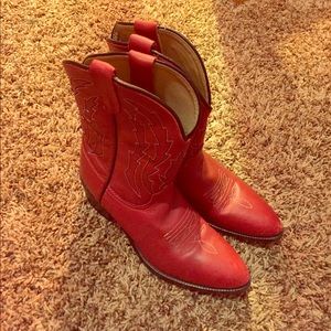 Girls red cowboy boots